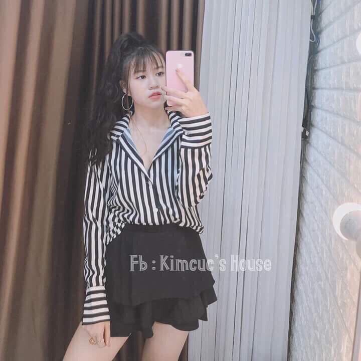 Áo sơ mi nữ kẻ sọc siêu xinh