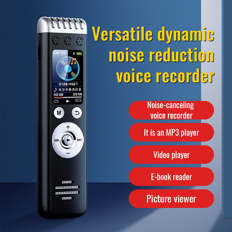 GloryStar Q22 Digital Voice Recorder External MP3 Player Audio Pen 8GB 16GB 32GB Business Conference Voice Activated Recording Long Standby Large Capacity