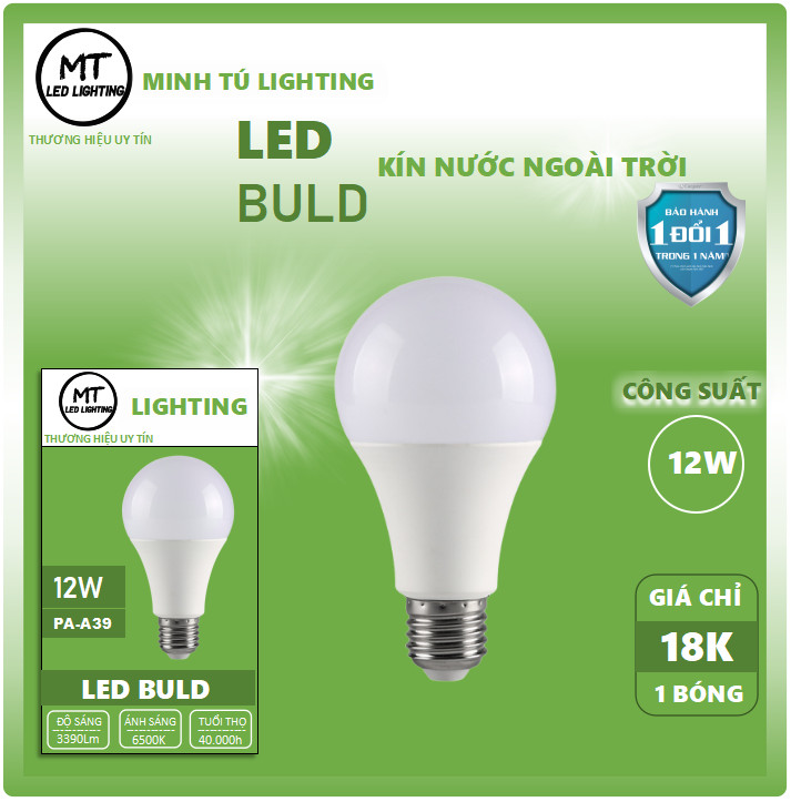 Bóng đèn LED BULB kín nước 3w đến 12w