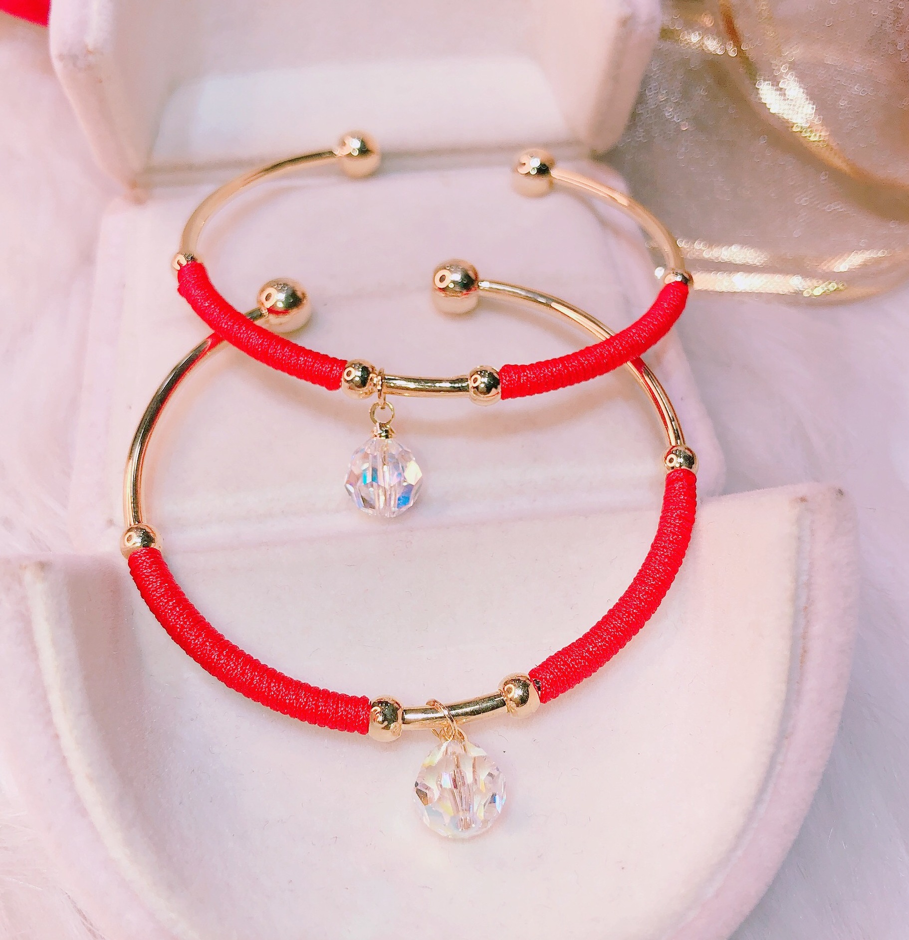 Beautiful women bracelets pearl bracelets lovely women bangle crystal cuff bracelet high grade diamond bracelets 24k gold bangle wedding jewelry fashion white gold plated sterling silver bracelet jewelry Gado B007-not black promise