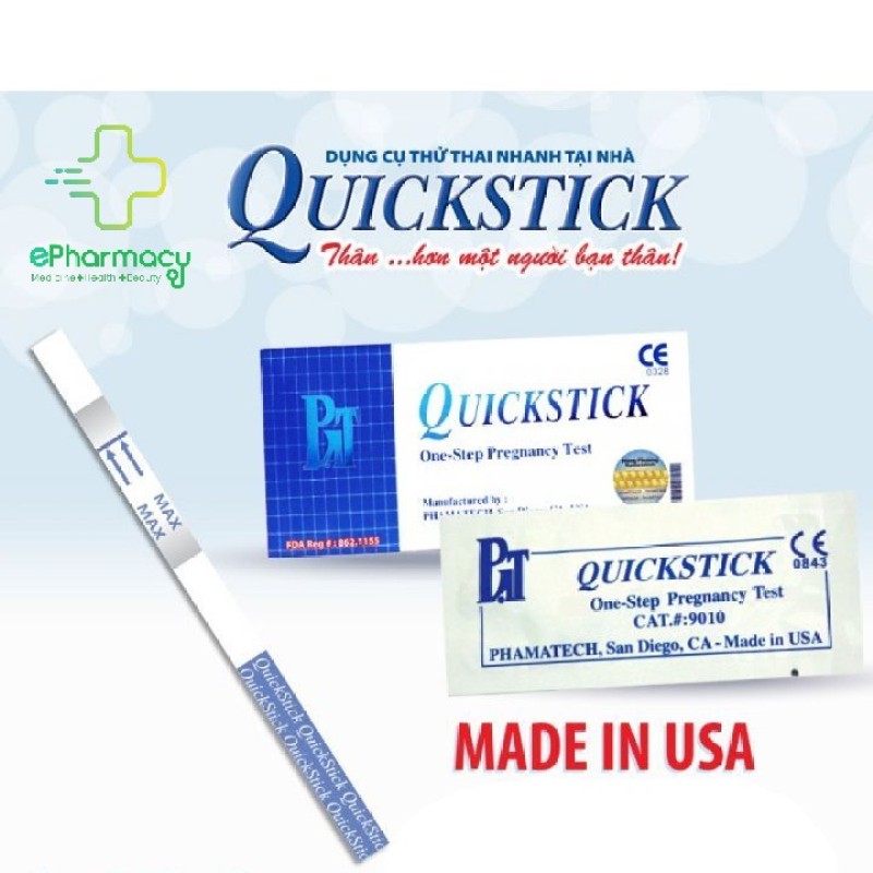 Que thử thai QuickStick - Thử thai Quick Stick USA cho kết quả nhanh chính xác - ePharmacy nhập khẩu