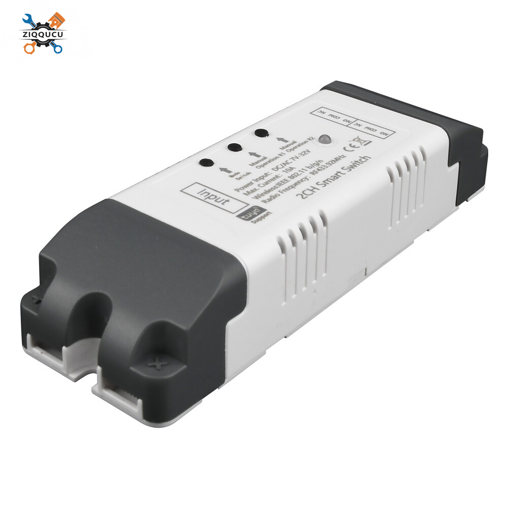 Ziqqucu  dốc USB5V/DC7-32V 4 chiều wifi Bộ hỗ trợ điều khiển từ xa mô-đun chuyển đổi hỗ trợ từ xa tuya ứng dụng điều khiển Wifi + 433Mhz điều khiển từ xa RF