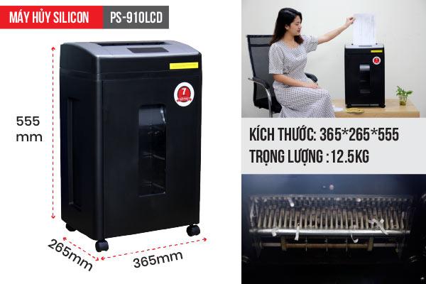 [HCM][Trả góp 0%] Máy hủy tài liệu Silicon PS-910LCD