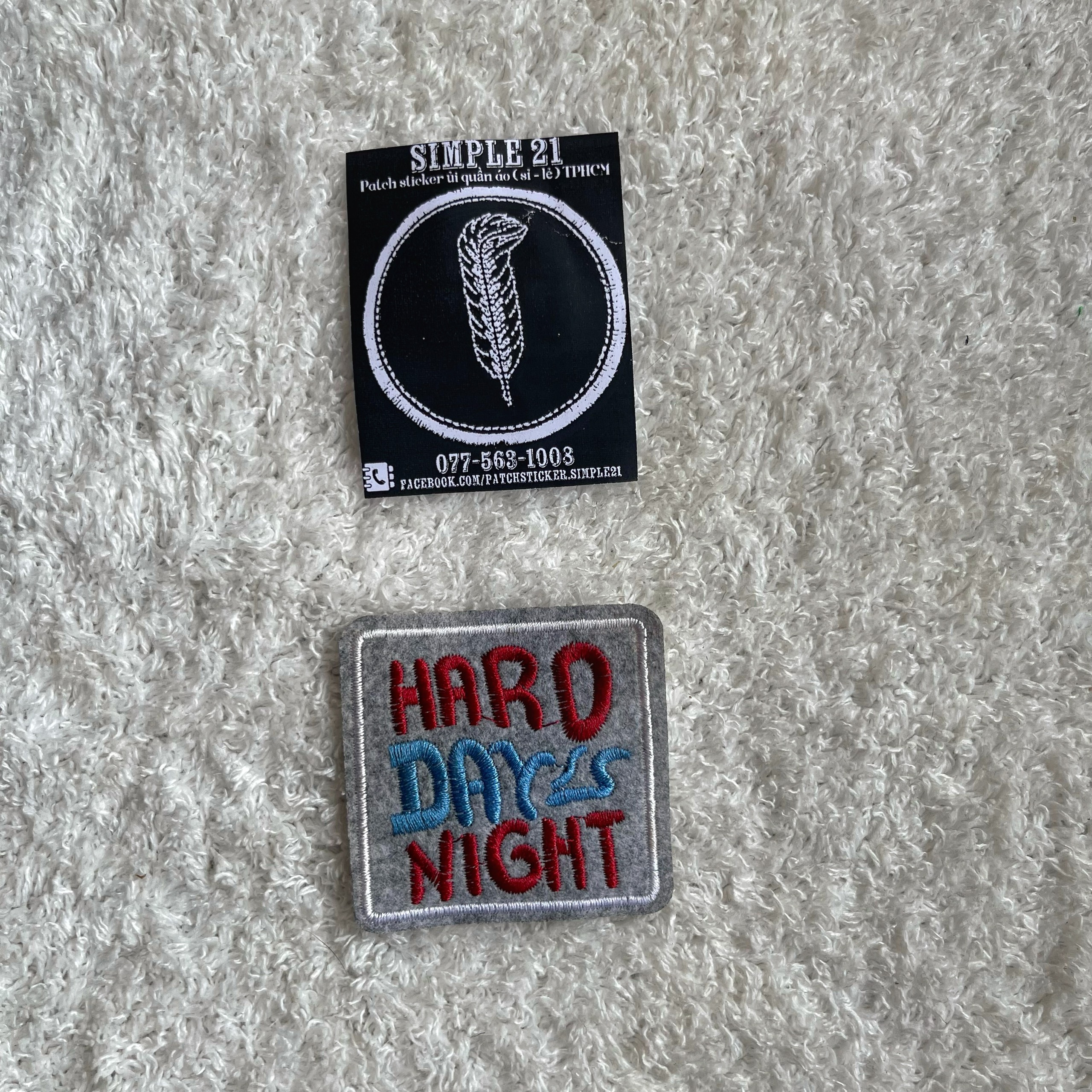 Patch sticker ủi quần áo simple21