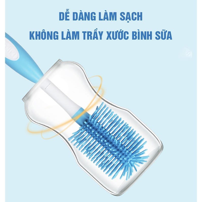  CỌ BÌNH & NÚM TI SILICONE DR BROWN SIÊU BỀN- CỌ SẠCH BONG KIN KÍT