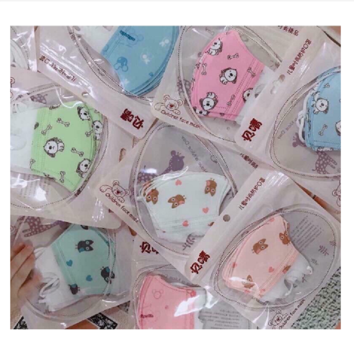 Set 5 khẩu trang 3 lớp cho bé
