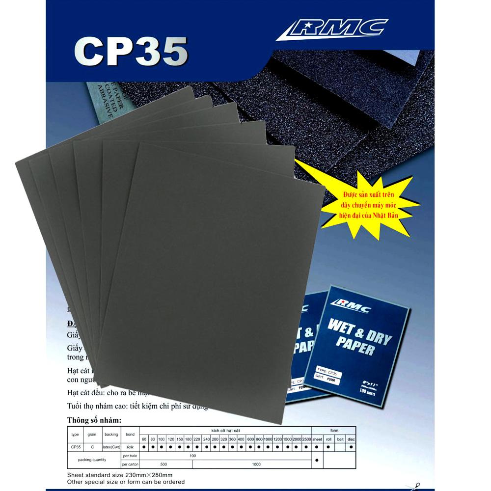Xấp 5 tờ nhám Nhật A4 RMC độ hạt P320