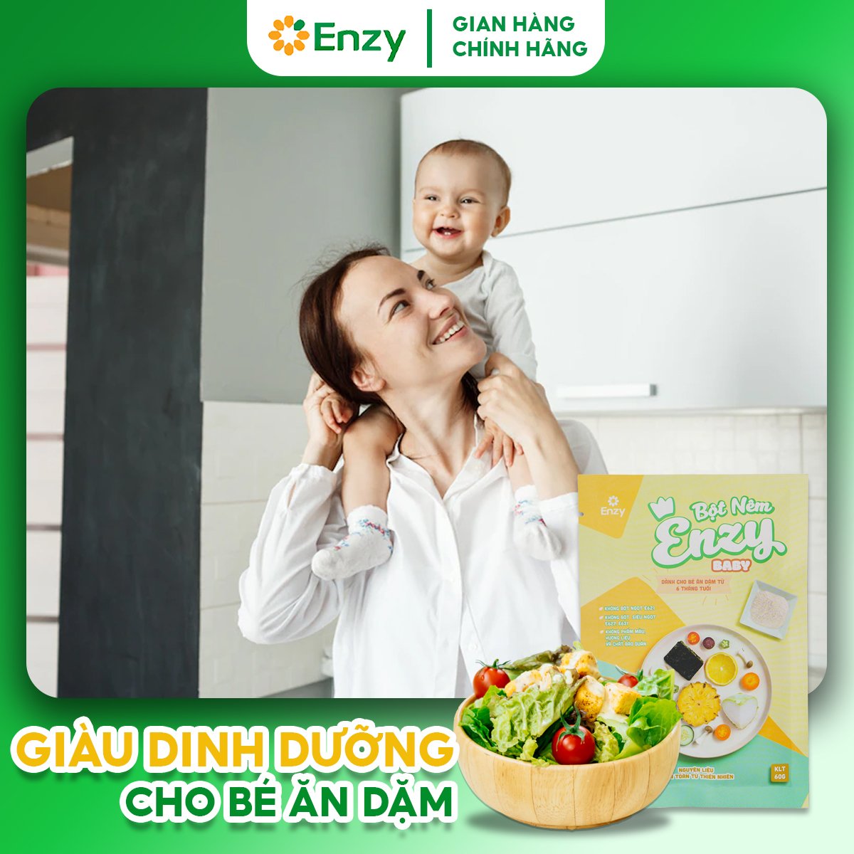 Ruốc Cá Hồi Cho Bé Ăn Dặm Enzy, Lọ 64gr