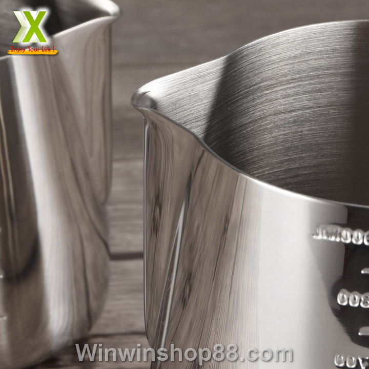 Ca đánh sữa inox có vạch chia 350ml