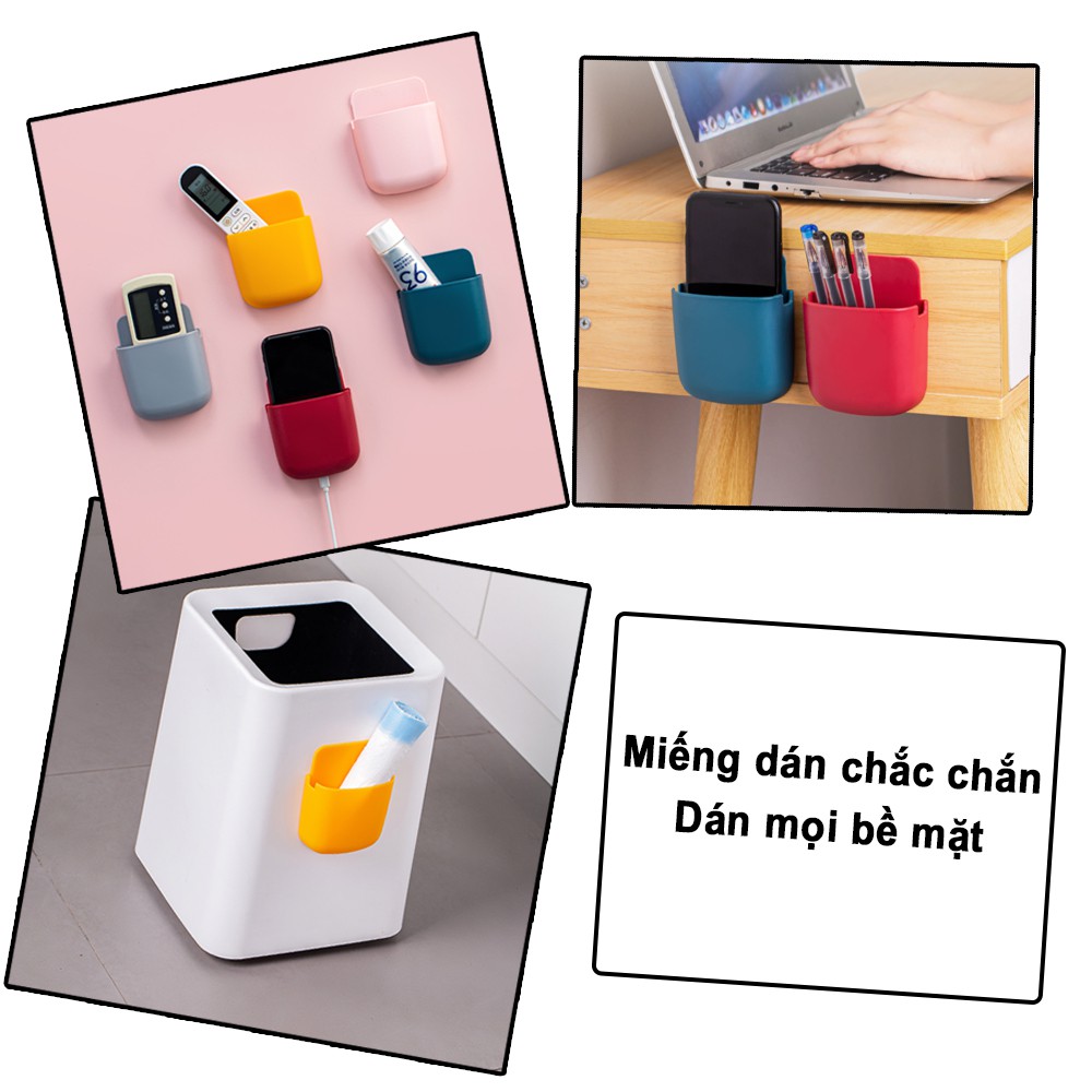 [ FREE SHIP 20K ] Ống cắm điều khiển điều hoà , tivi , điện thoại dán tường cực tiện dụng, ống cắm điều khiển dán tường, Khay đựng để điều khiển sạc điện thoại, ống cắm remote tivi điều hòa gắn tủ bàn làm việc