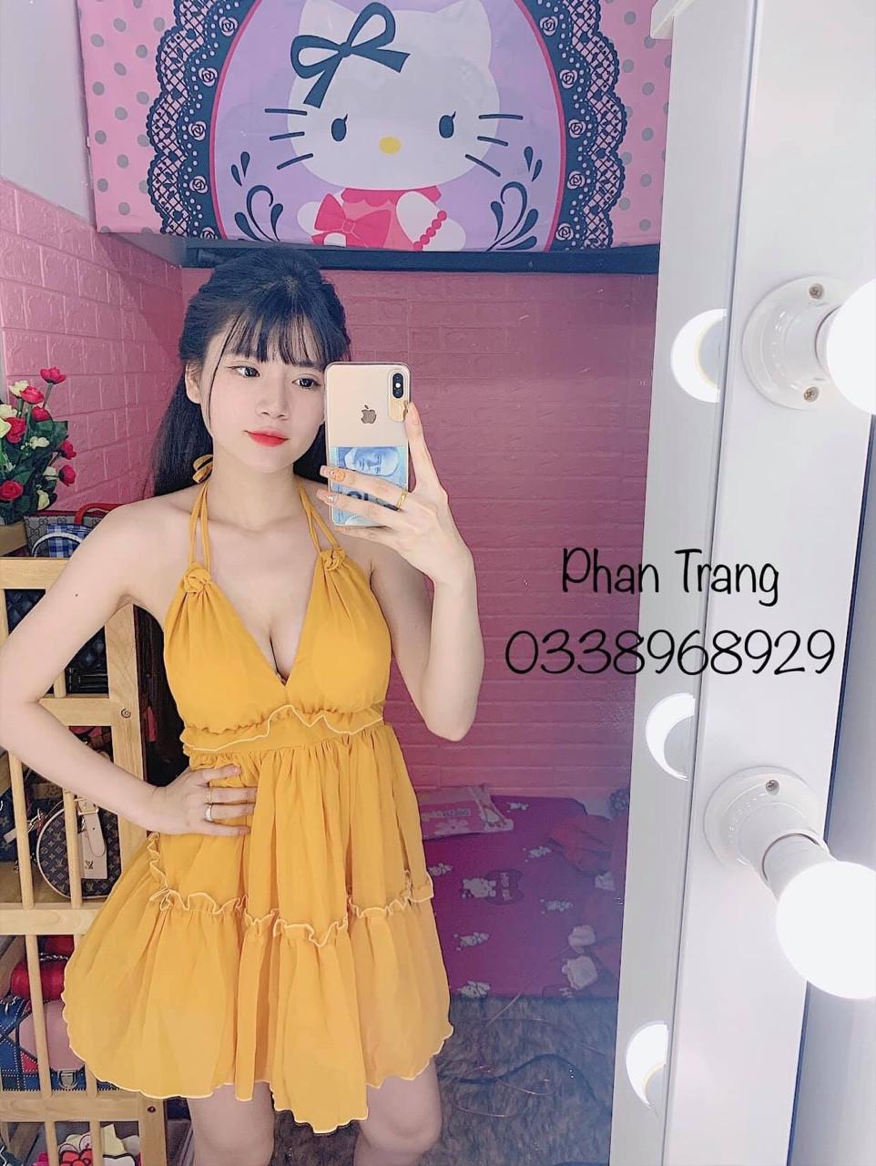 Đầm yếm hở lưng áo cúp ngực-TH