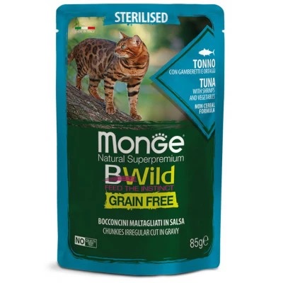 Gói 85g- Thức ăn cho mèo Pate Monge BWild