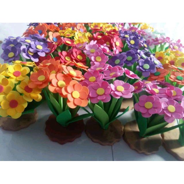 Hoa dập sẵn 100 bông 5cm, 7cm