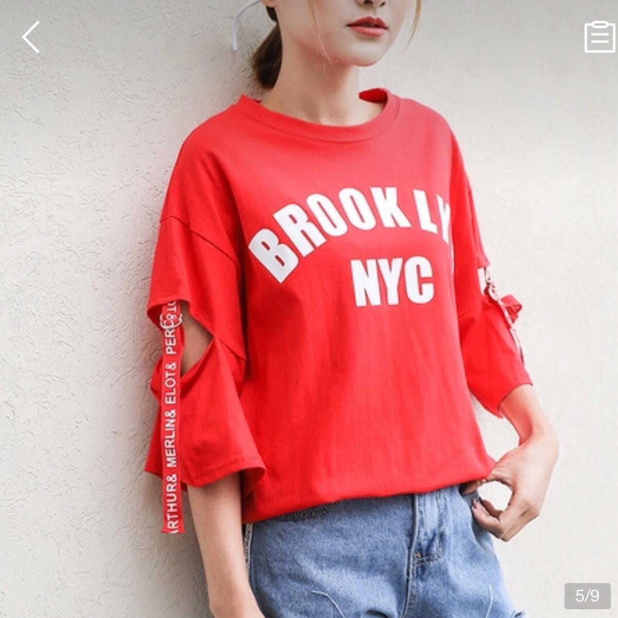 Áo Thun Nữ Tay Lỡ Form Rộng Unisex NYC -  Áo phông freesize rách tay NYC