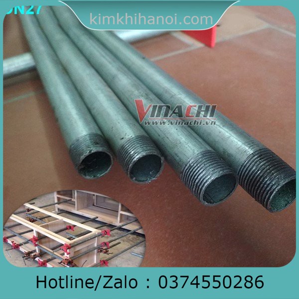 Ống nước 1 đầu tiện ren phi 27 dài 1 mét - ống nước phi 27, ống nước sắt giữ gỗ