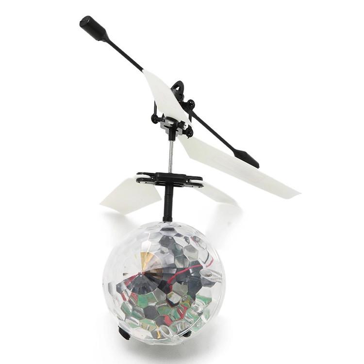 Quả cầu bay cảm ứng phát sáng Bx Electronics trong suốt làm từ nhựa ABS an toàn khi sử dụng, có kèm cáp sạc USB