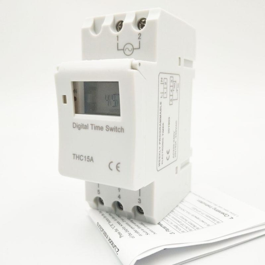 Công tắc hẹn giờ điện tử lập trình AHC15A 16A/220V (Trắng) công tắc hẹn giờ timer hẹn giờ ổ cắm hẹn giờ timer hẹn giờ điện tử công tắc điện thông minh