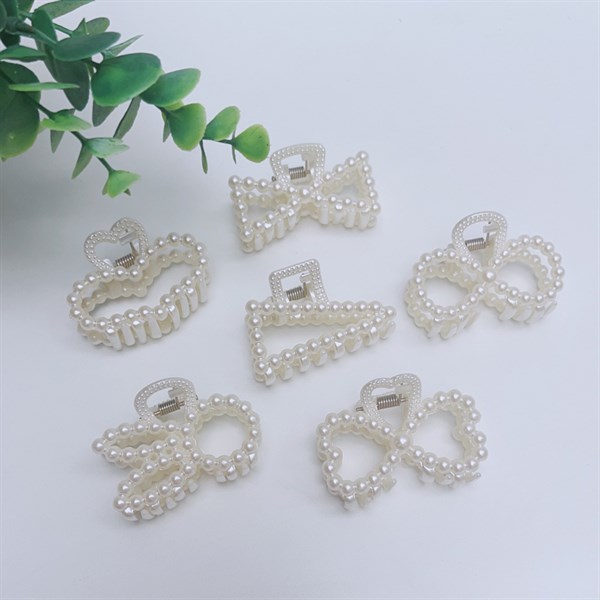 Set 6 kẹp càng cua đính hạt sang chảnh
