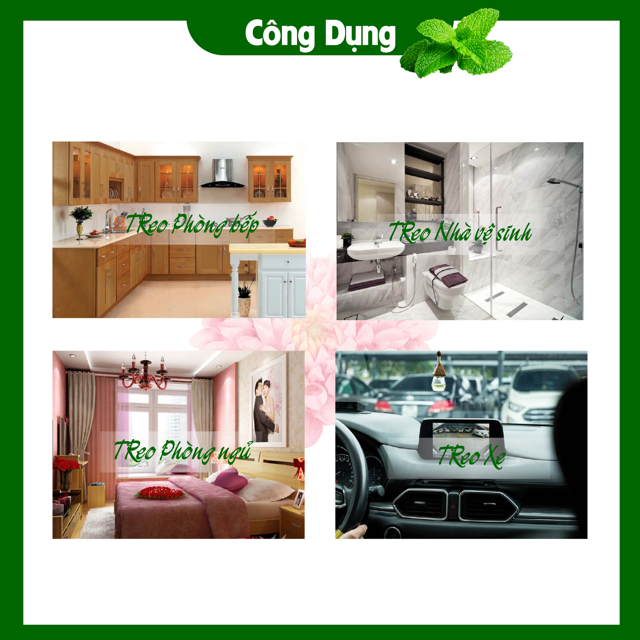 Tinh Dầu Treo Bạc Hà 8ml - Treo Thơm Phòng, Xe