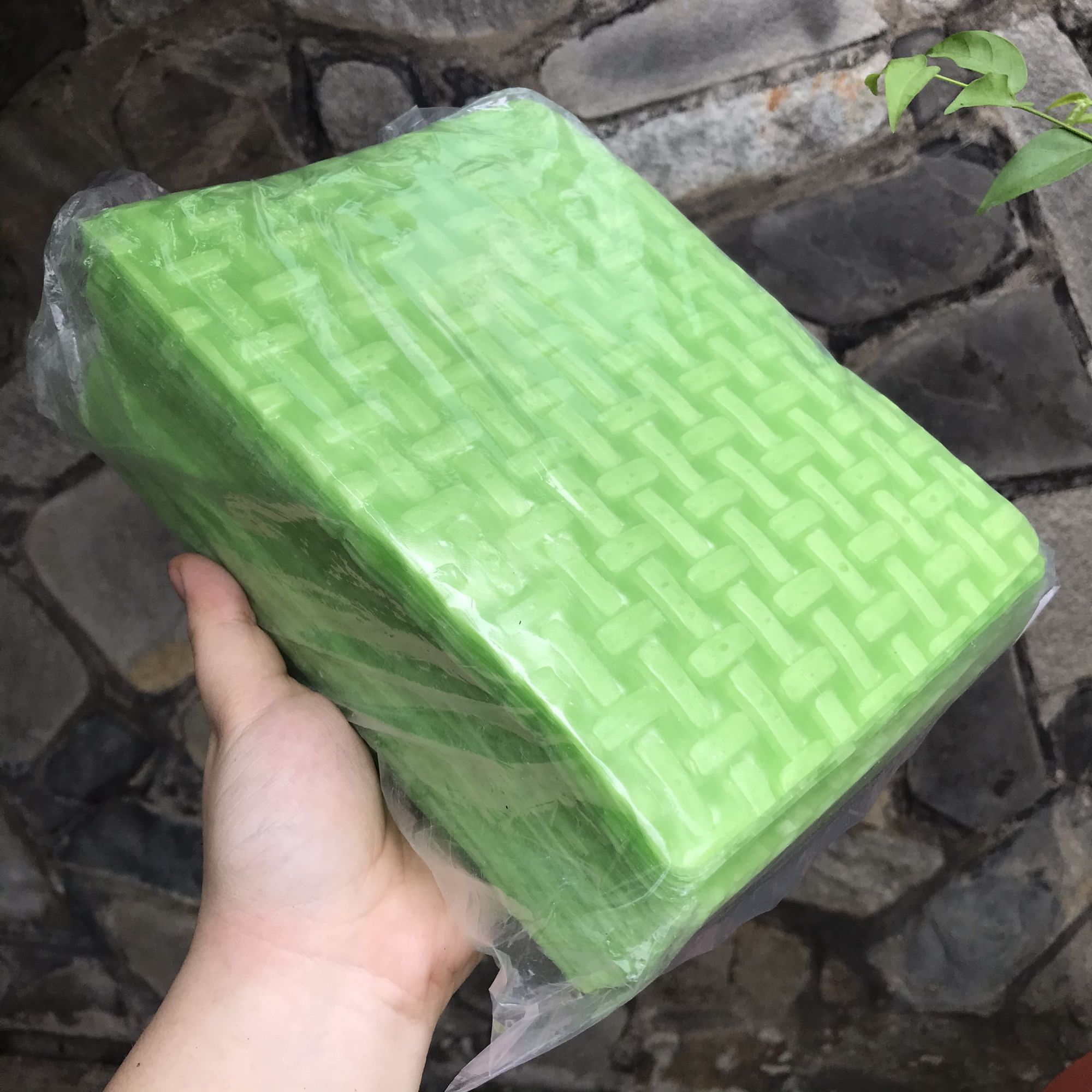 Bánh tráng Vuông 500Gr (Loại siêu dày) Vị lá dứa.