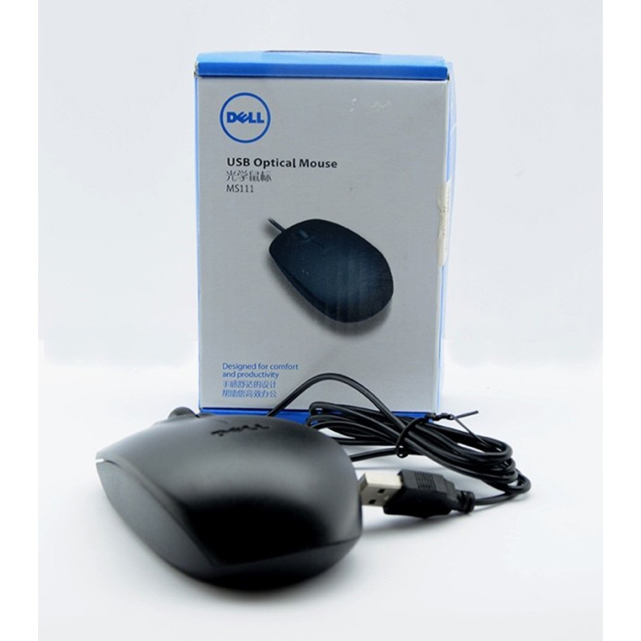 [HCM]Chuột máy tính có dây Dell MS111 DPI 1000 (Bản 2021) - Bảo hành 12 tháng