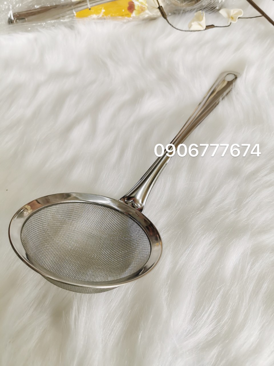 Dụng cụ vớt bọt inox sâu/ rây lọc cặn inox