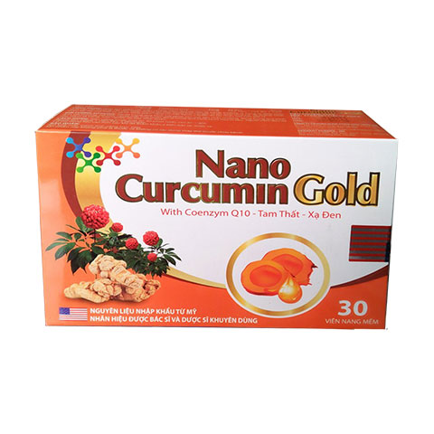 Nano Curcumin Gold - Hỗ trợ người bị bệnh về dạ dày, người trong quá trình hoá xạ trị, tăng cường đề kháng (Hộp 30v)