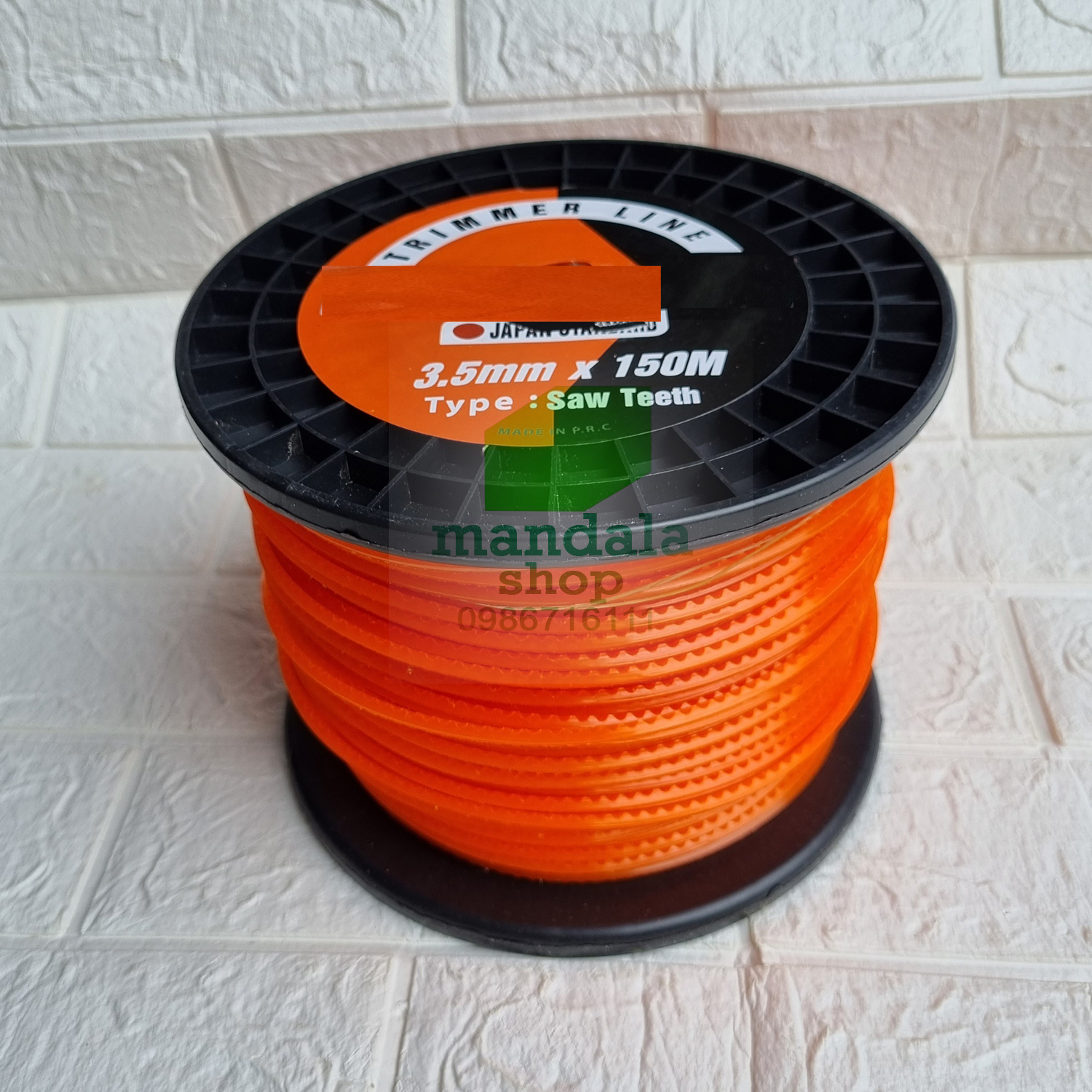 Cước cắt cỏ gai đỏ chất lượng cao, siêu dẻo, dai chiều dài 1 cuộn 150m - tùy chọn đường kính 3.0mm, 3.5mm, 4.0mm