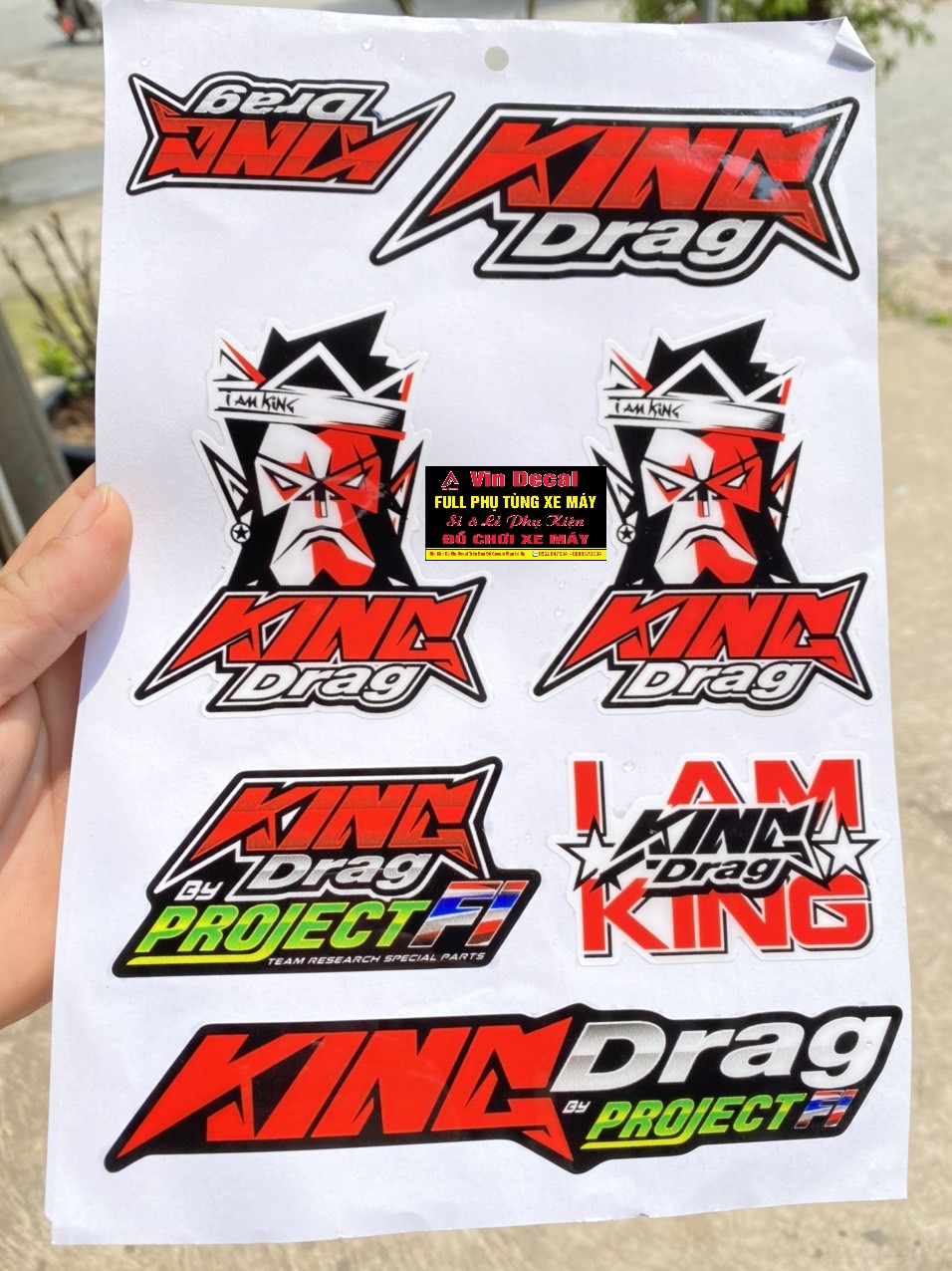 Bộ tem Kingdrag nổi dán các loại xe