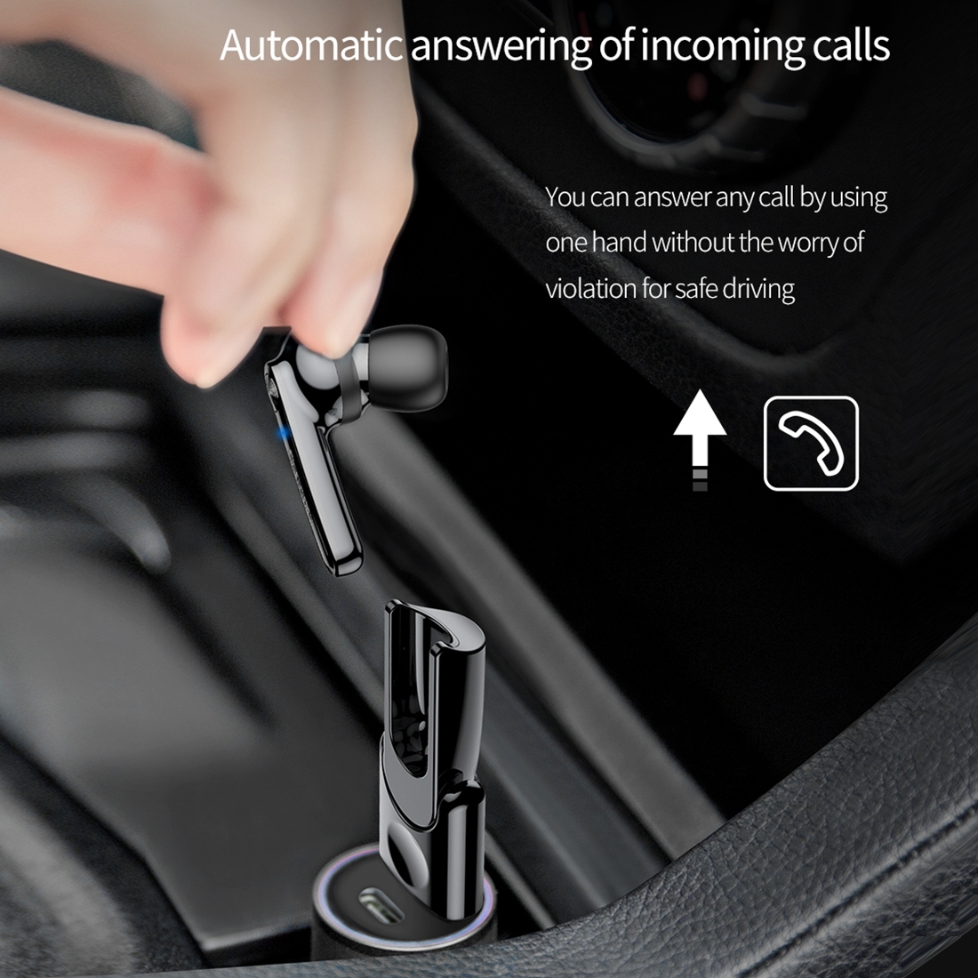 Tai nghe Bluetooth Baseus Encok A05 (Bluetooth 5.0, Vehicle-mounted Magnetic Charging Dock, Noise reduction Microphone)