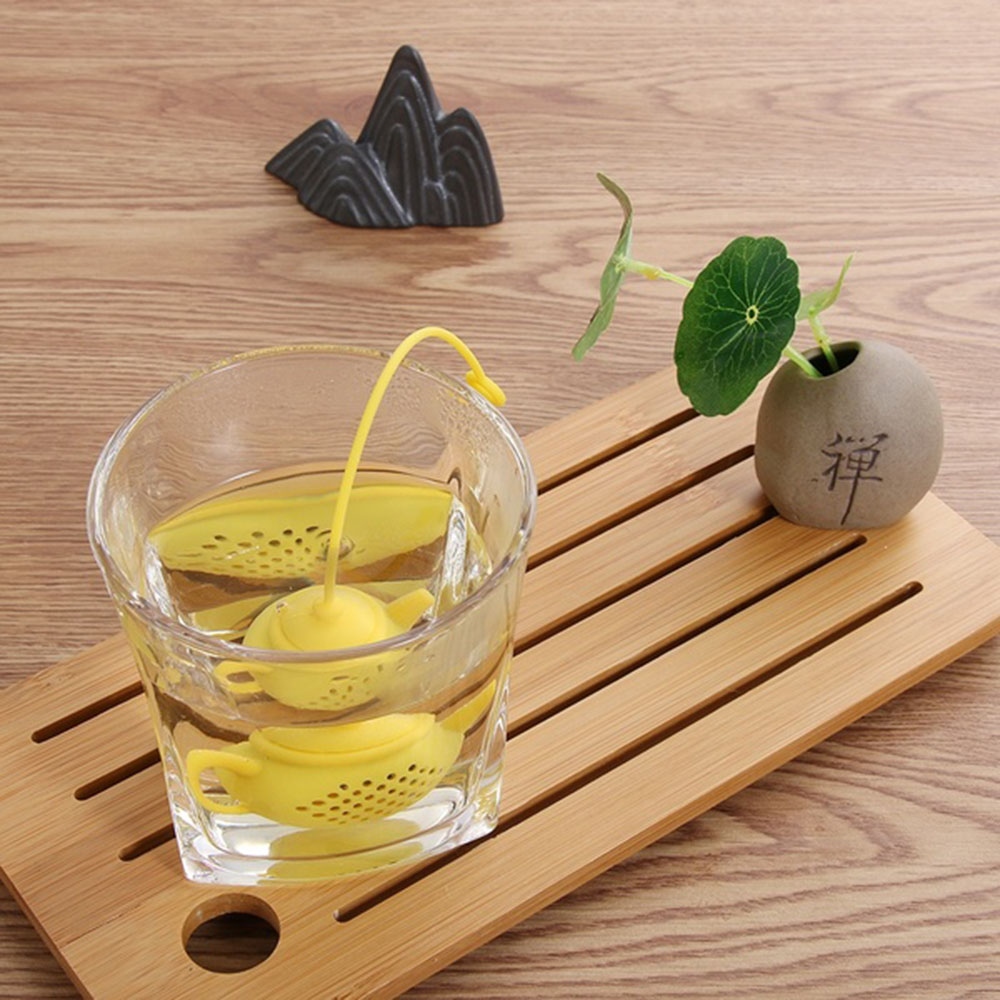 1Pcs Creative Teapot Shape Tea Infuser Strainer Silicone Tea Bag Leaf Filter Diffuser Teaware Teapot Accessory Kitchen Gadget