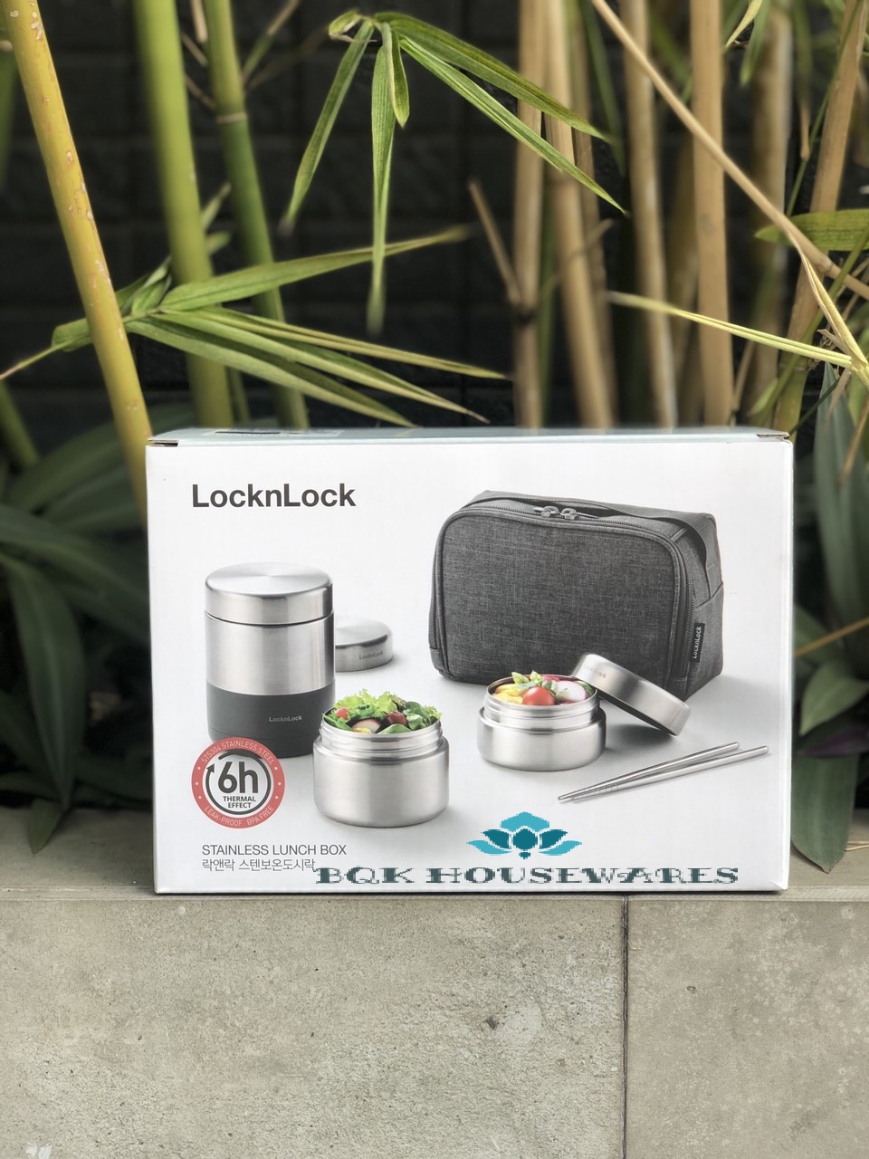 Bộ hộp cơm giữ nhiệt LocknLock  LHC8013GRY  – Màu xám