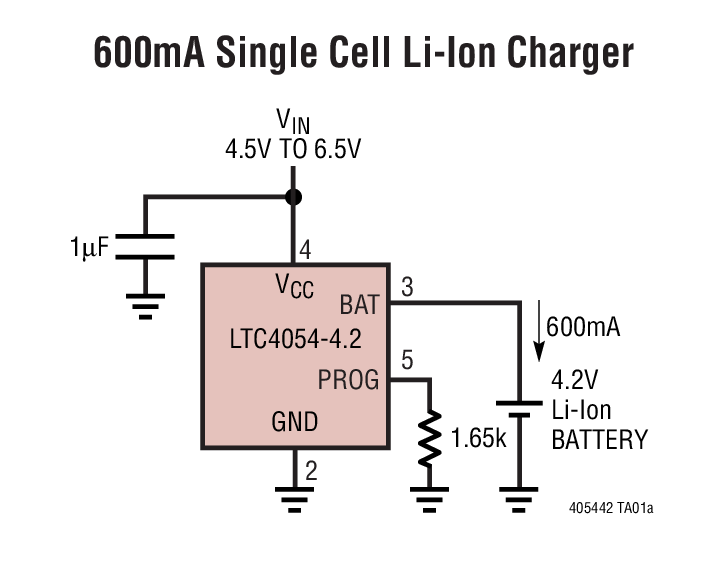 LTC4054-4.2 LTH9 IC Battery Management SOT-23-5 SMD (5c)
