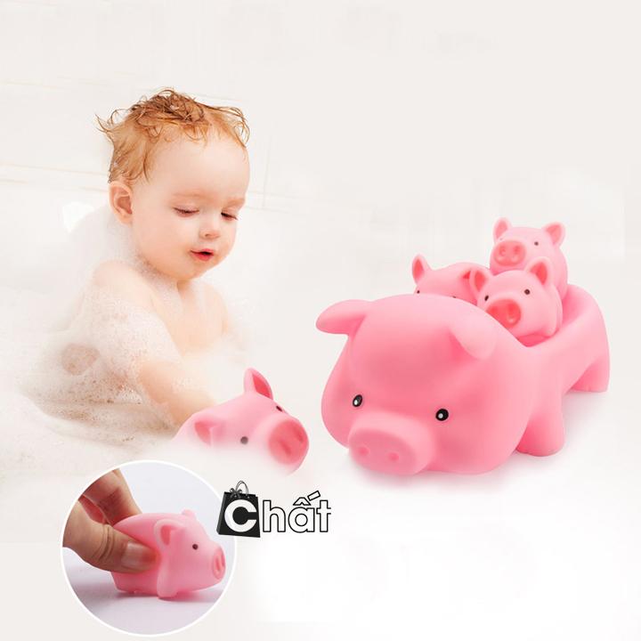 Bộ đồ chơi chút chít đàn heo phát tiếng kêu cho bé