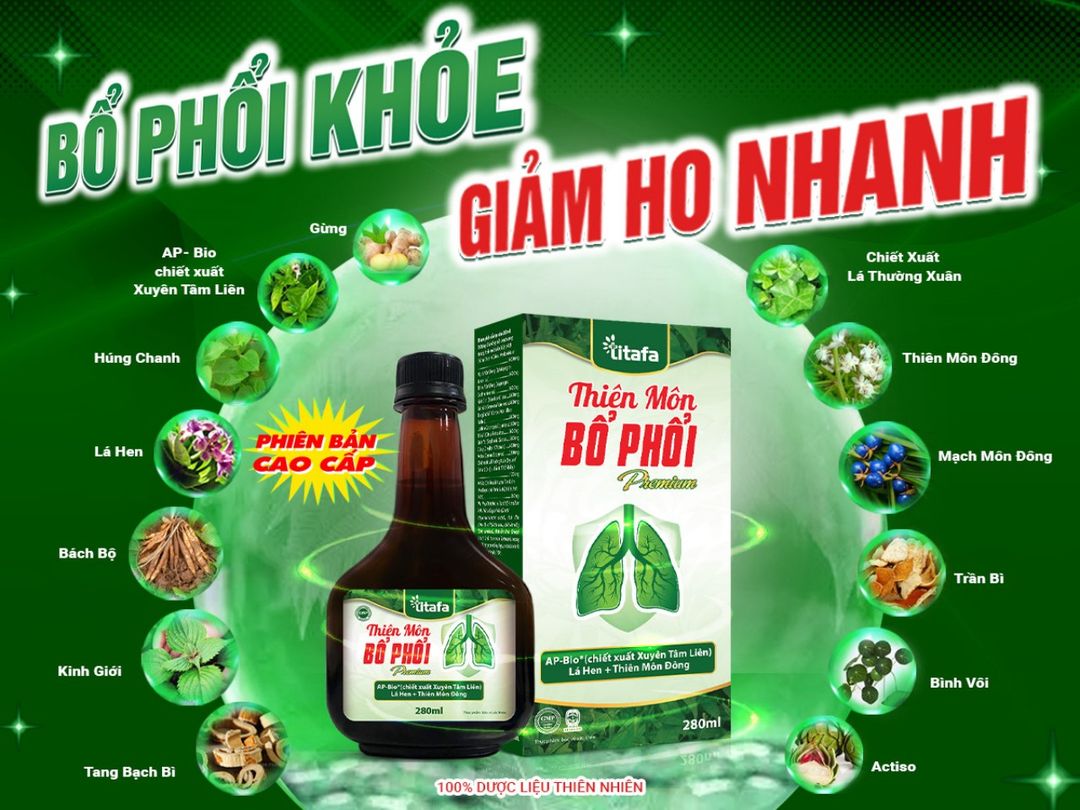 Thiên môn bổ phổi premium chai 280ml