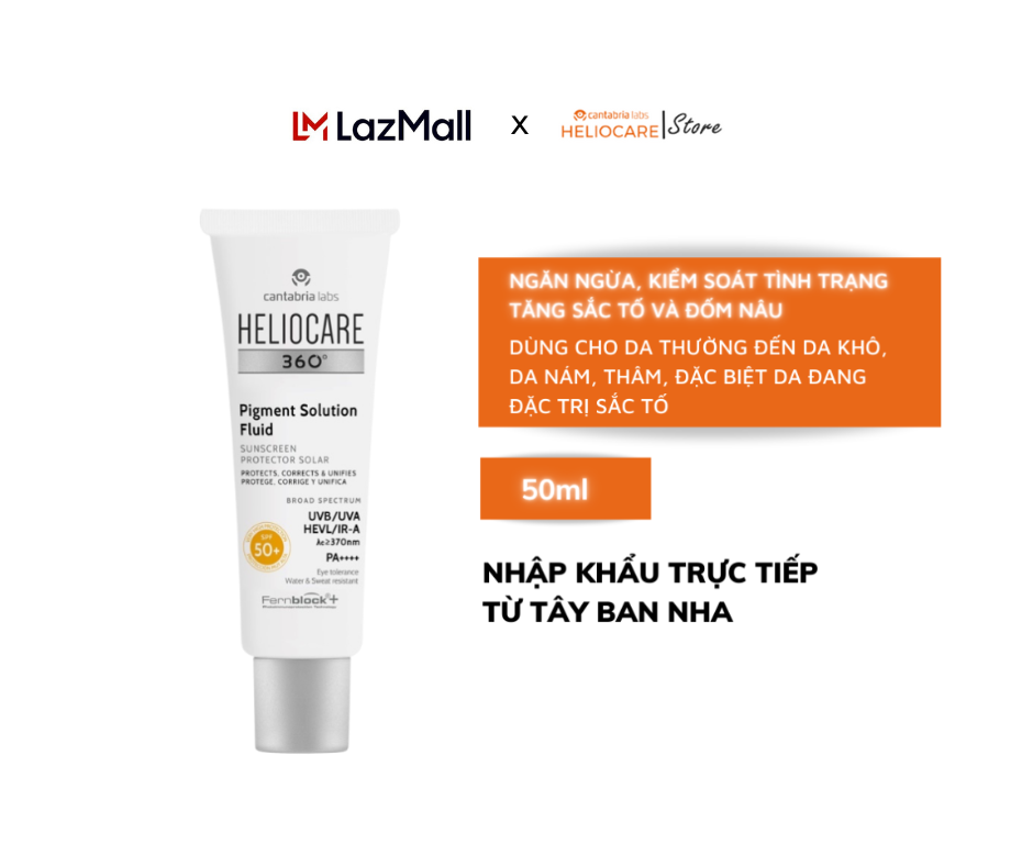 Kem chống nắng Heliocare 360 Pigment Solution Fluid SPF 50+