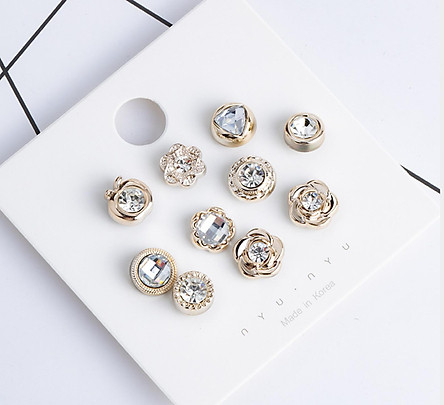 Sét 10 cài áo mini nhiều hình siêu đẹp, dễ thương