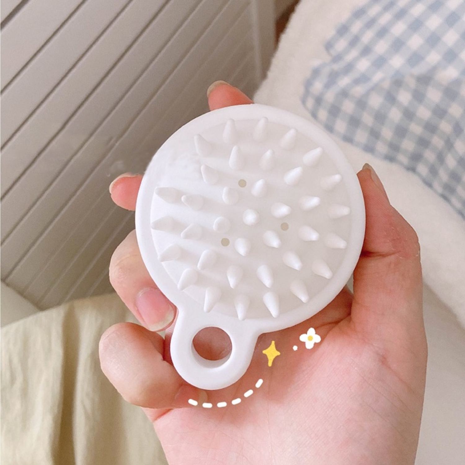 Lược gội đầu silicon mát xa da đầu , kích thích mọc tóc