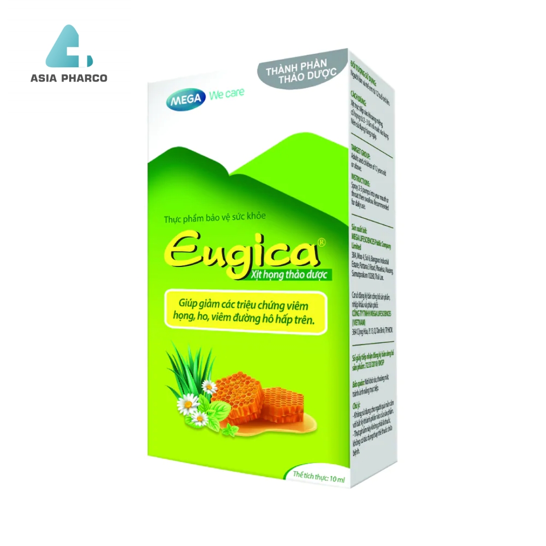 Xịt Họng Thảo Dược Giúp Giảm Ho Viêm Họng Eugica