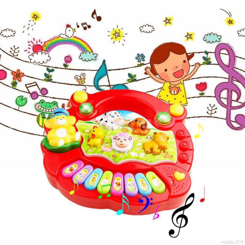 [HCMC] cute light animal piano toy for kids (without battery)