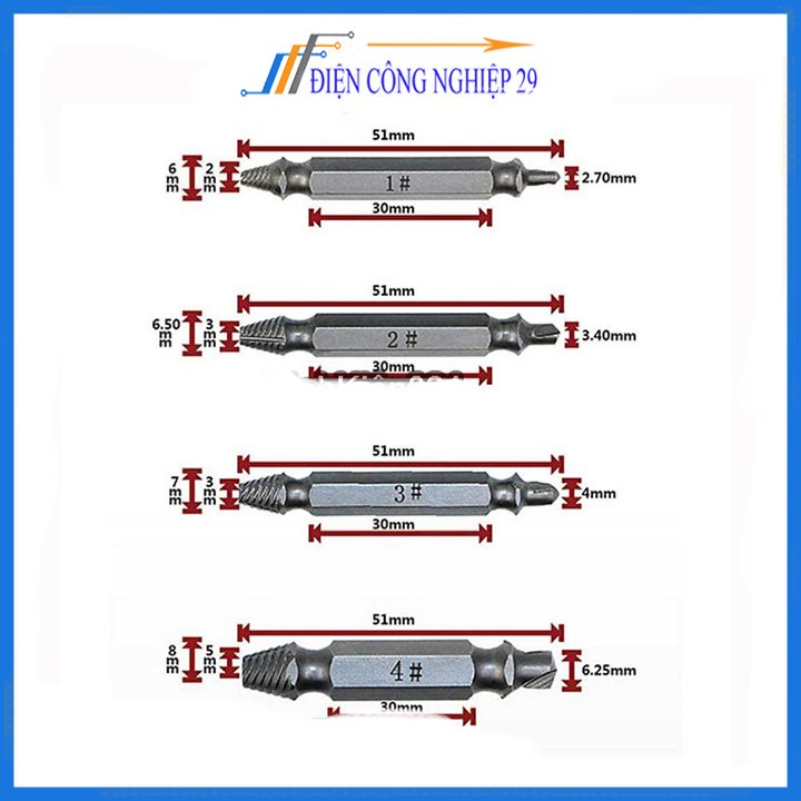 Bộ Dụng Cụ Tháo Ốc Vít Toét Đầu S2