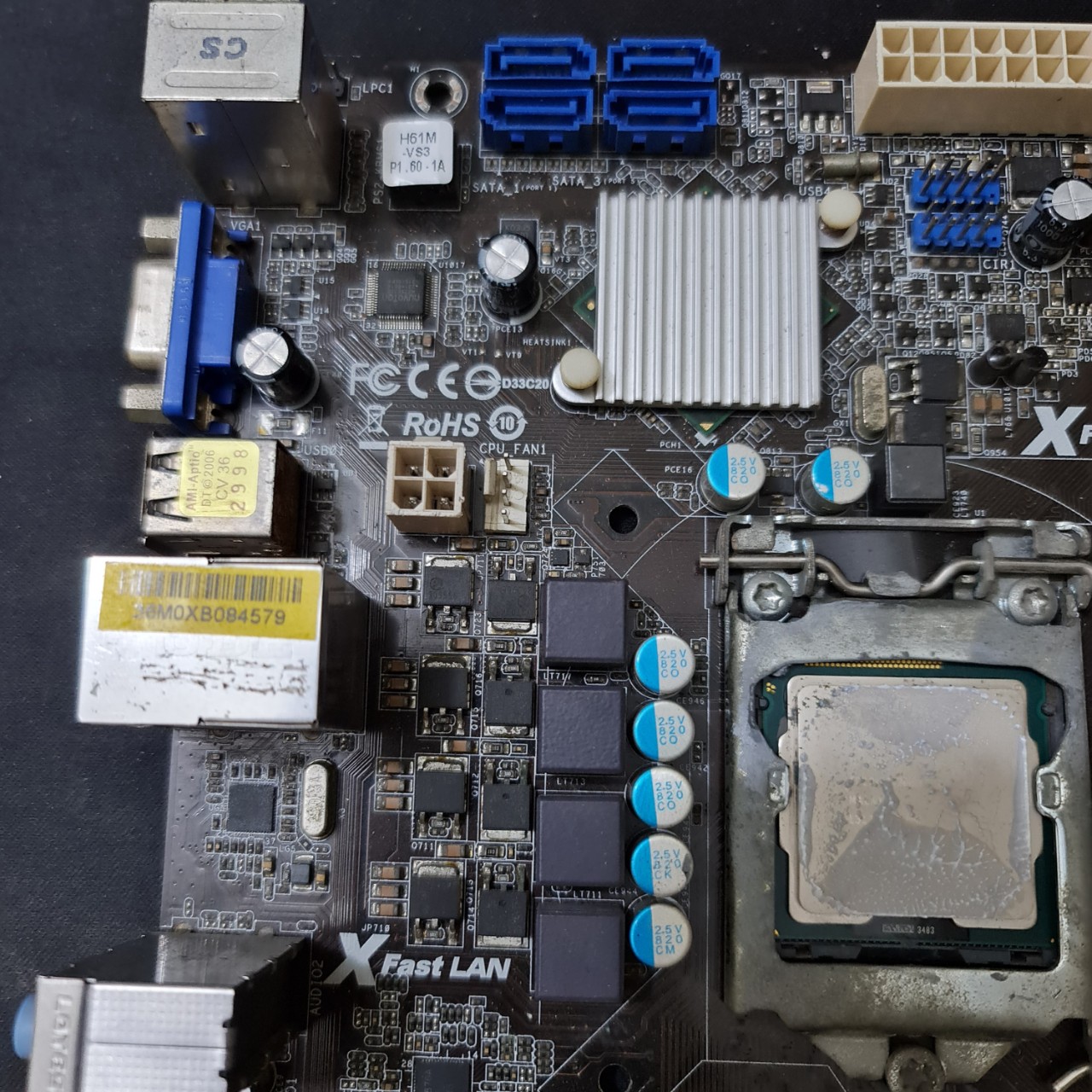 Mainboard Asrock H61M - VS3 - Full zin kèm chặn
