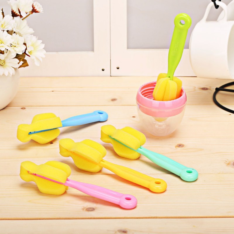 Cọ bọt biển rửa núm ti bình sữa cho bé