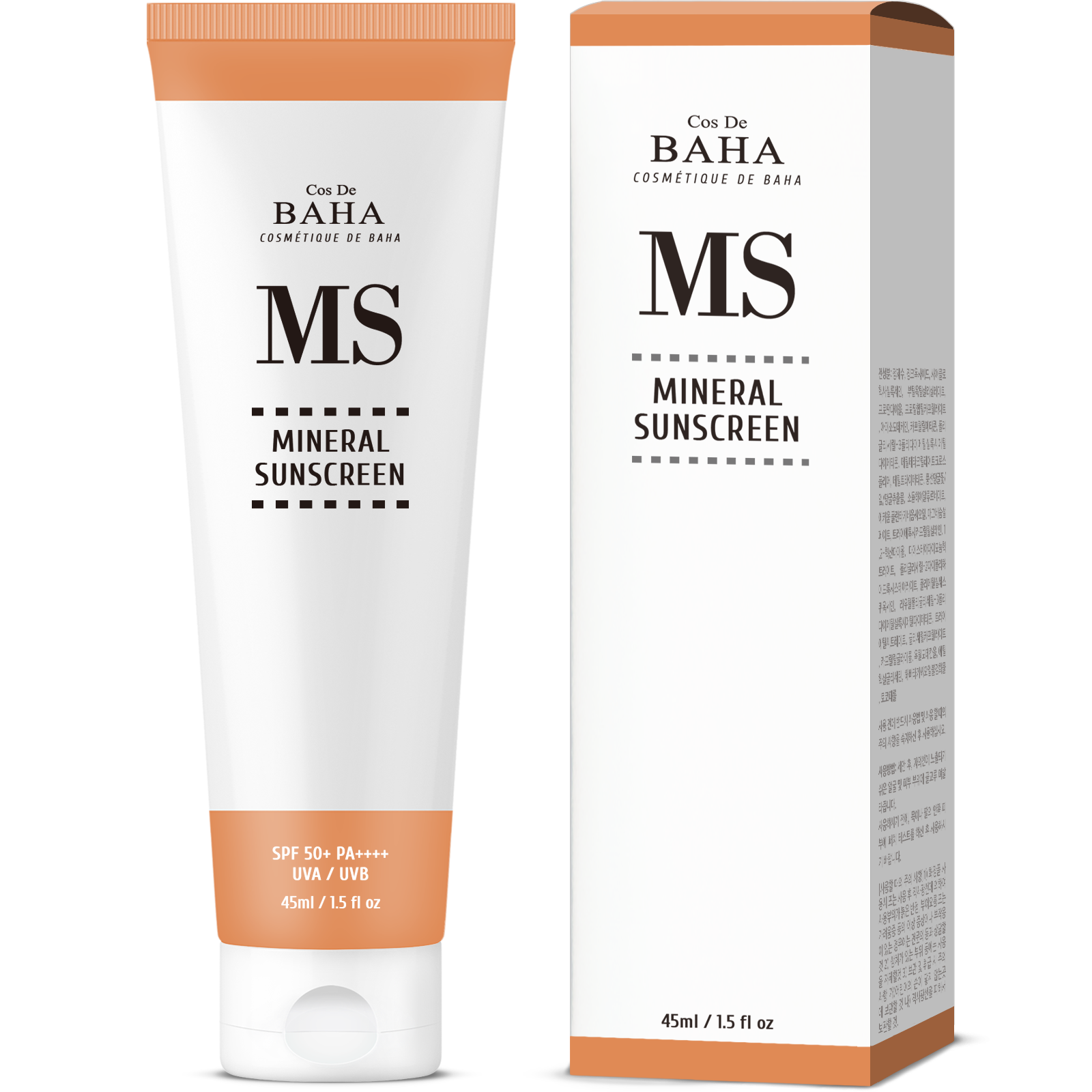 Cos De BAHA MS Sunscreen SPF 50+ PA++++(Cream 45ml/1.5 fl oz)