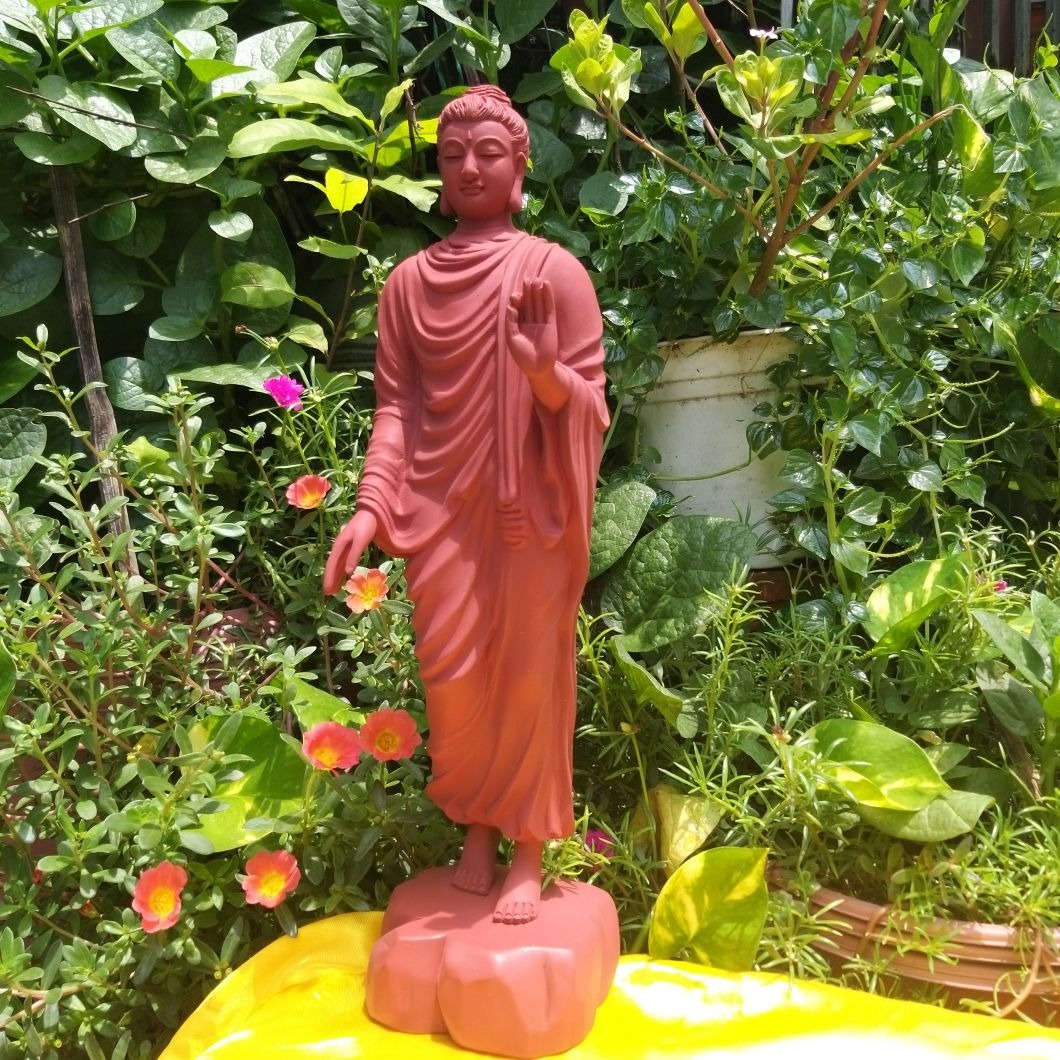 Tượng Phật Thích Ca Ban Phước 43 cm có hào quang