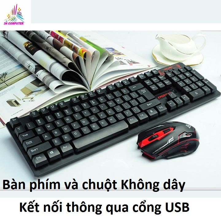 Combo bàn phím và chuột không dây - bộ bàn phím chuột - bàn phím mini không dây - bàn phím máy tính laptop bàn phím không dây và chuột không dây hk6500