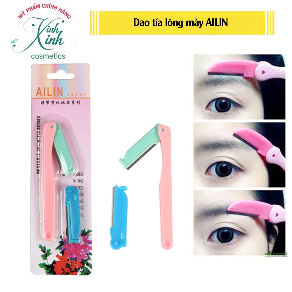 Dao caọ râu, chân mày kèm 2 lưỡi ailin