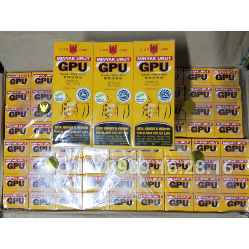 Cpmbo 12 chai Dầu Nóng gừng GPU Eagle Brand Con Ó