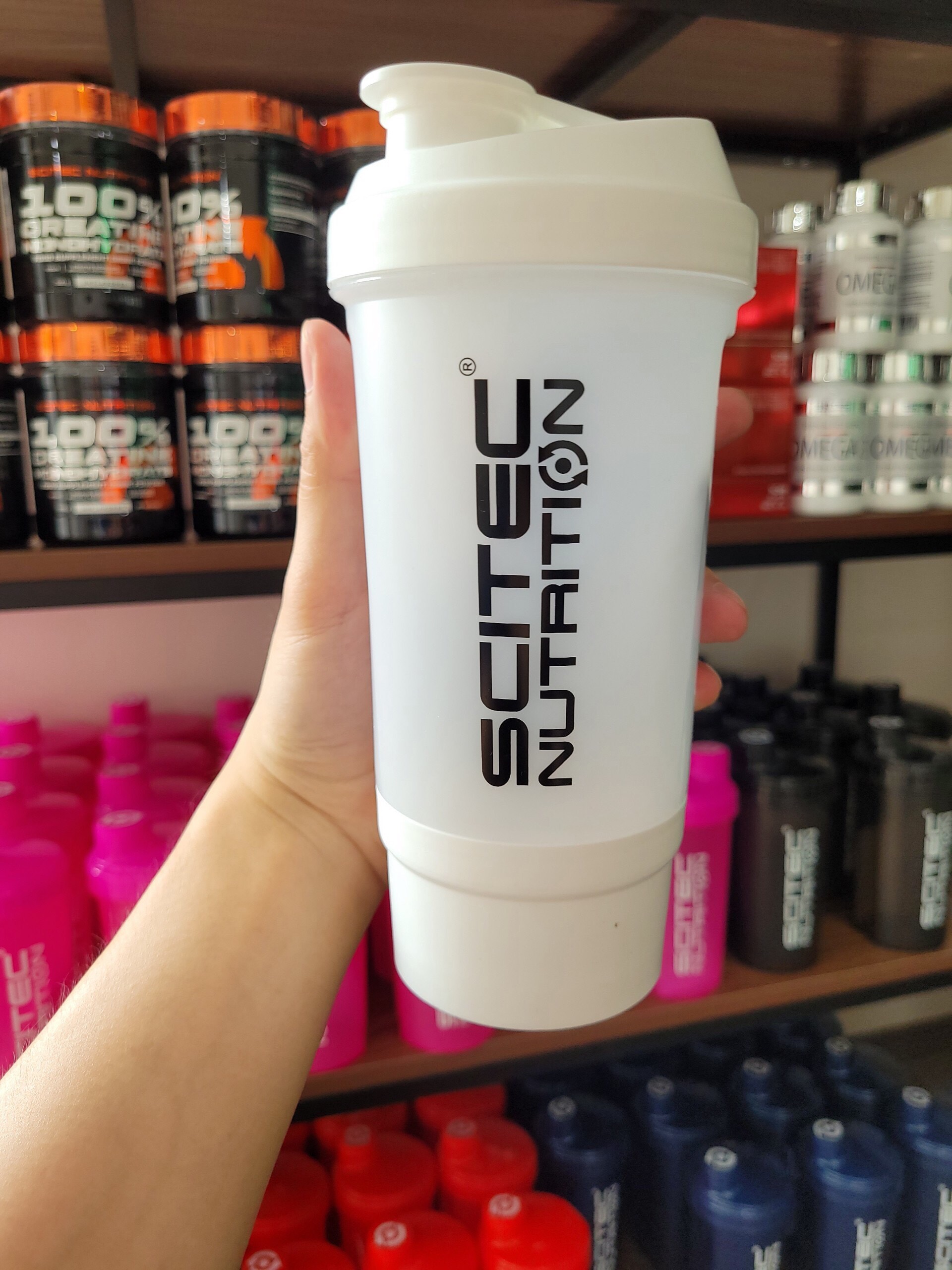 Bình lắc Scitec Nutrition 2 Ngăn Shaker 500ML