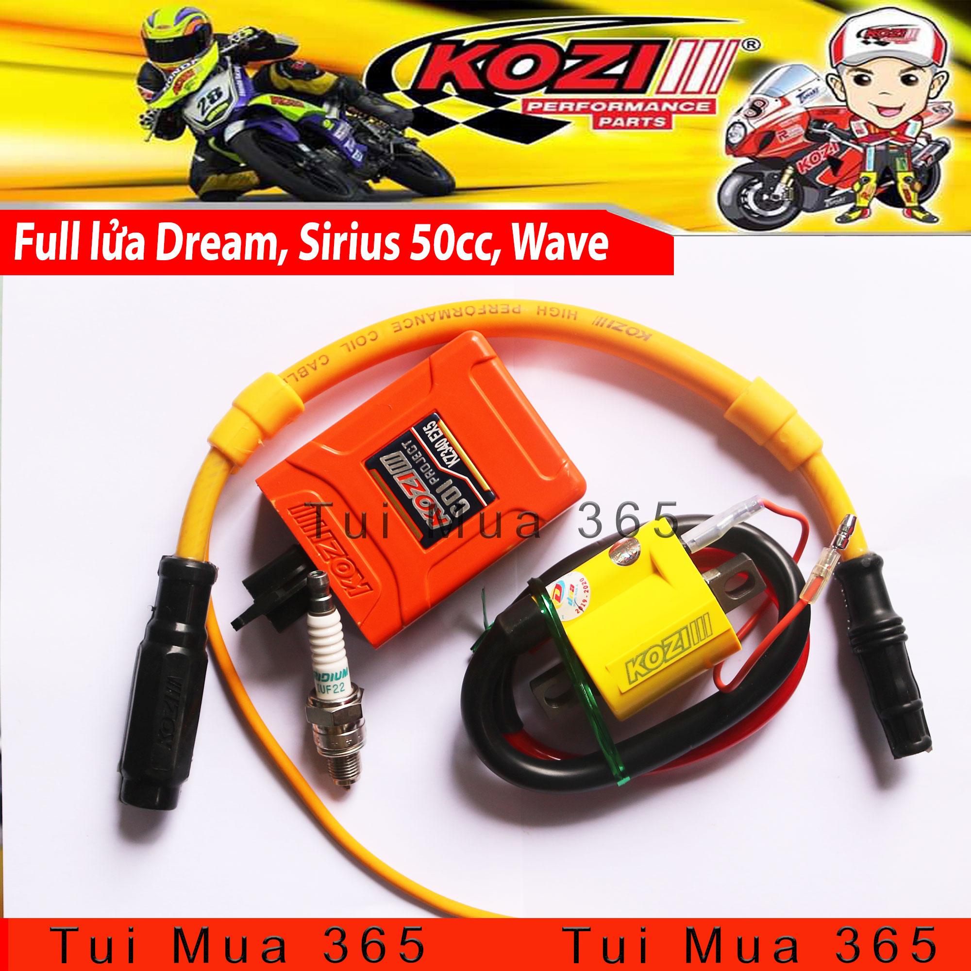 [HCM]Full Bộ Lửa Kozi cho Dream Wave 100 Sirius 50cc Elegant 110cc